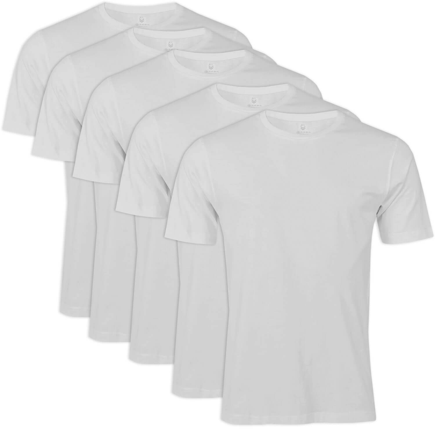 Herren T-Shirt Basic 5er-Pack, Weiß