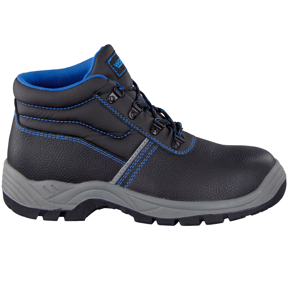 Herren Arbeitsschuh "Work", Glattleder, Schwarz-Blau, S3