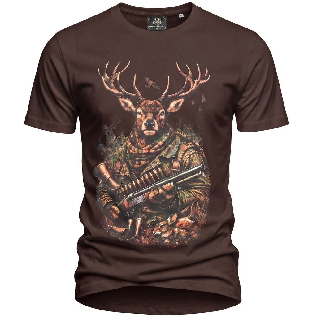 Vorderansicht des Herren Jagdshirts "Markus" in der Farbe Braun