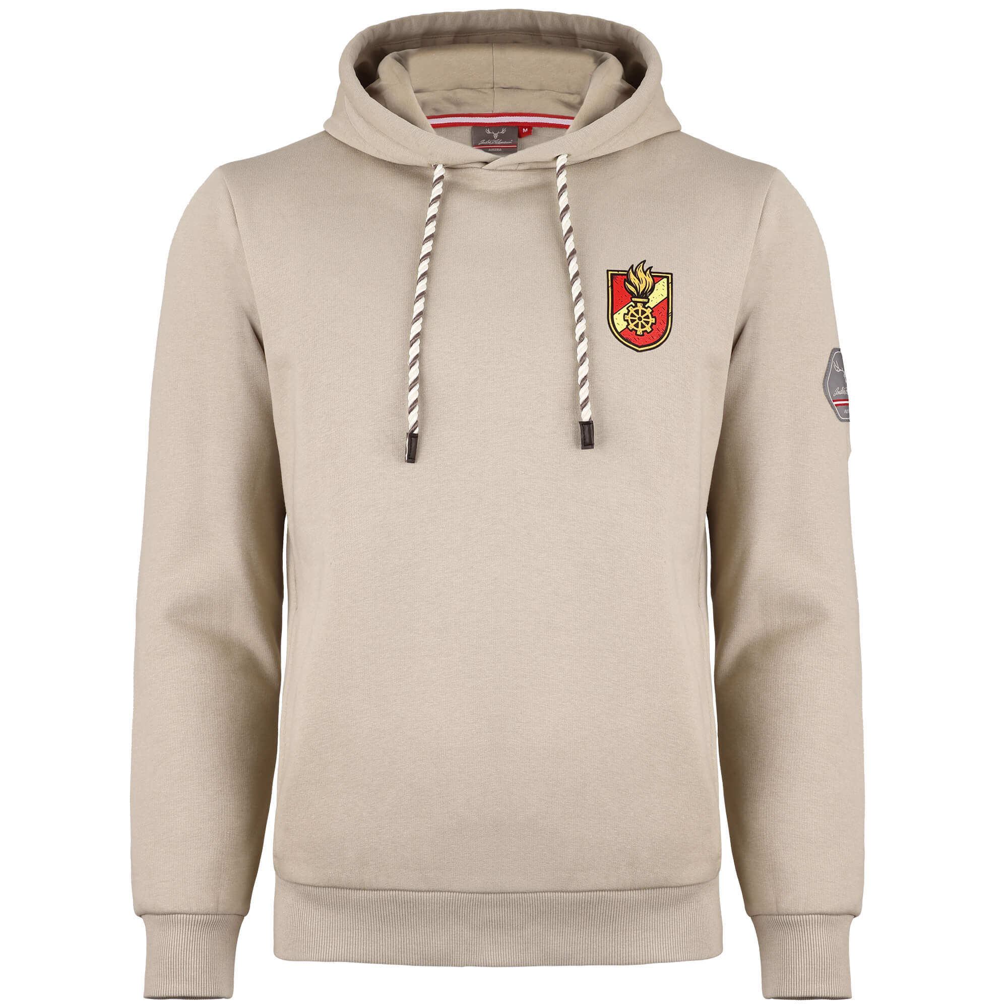 Herren Hoodie Feuerwehr "Feuerwehrmann", Beige