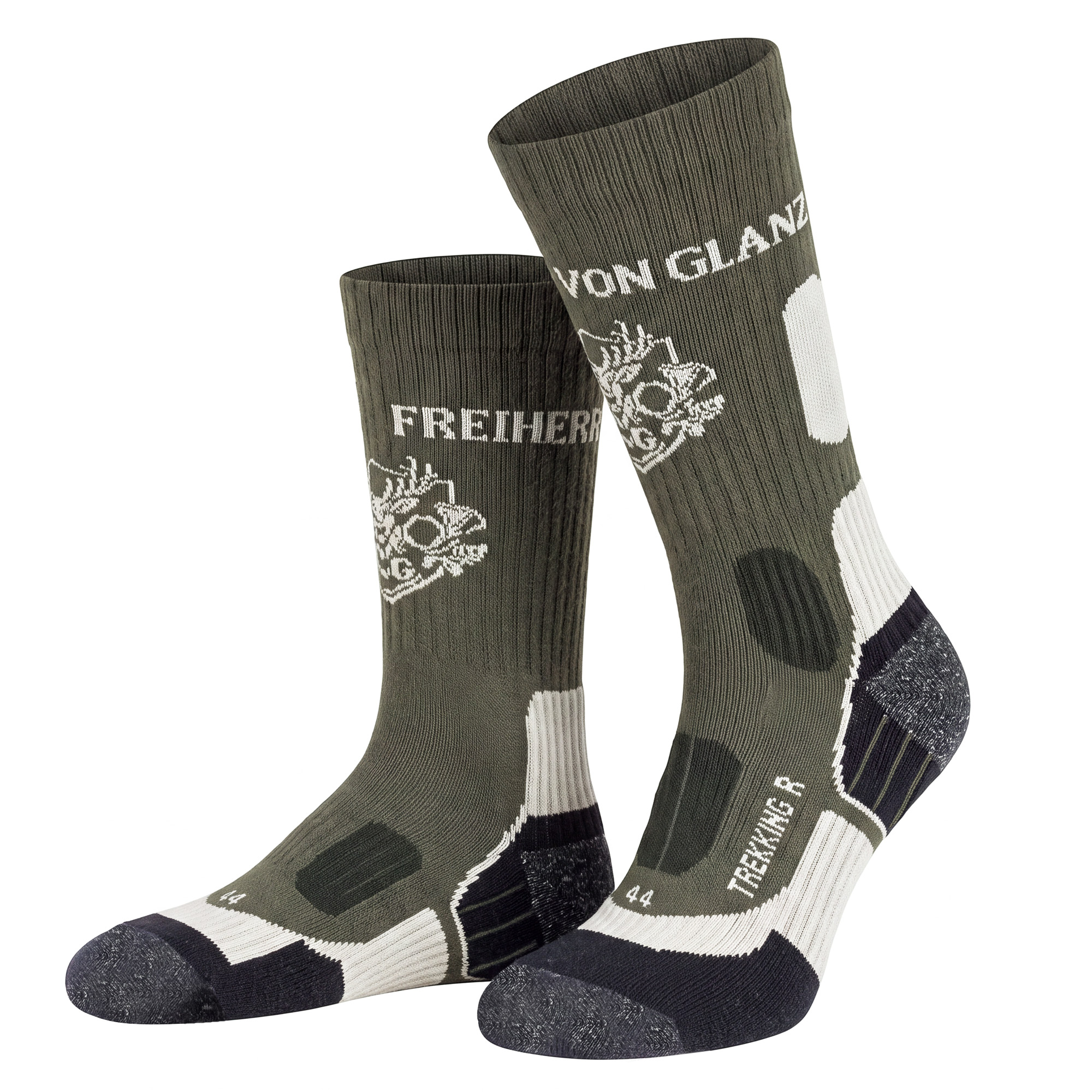 Herren Jagd-Outdoor Socken "Trek 1", Oliv-Beige 1er Pack