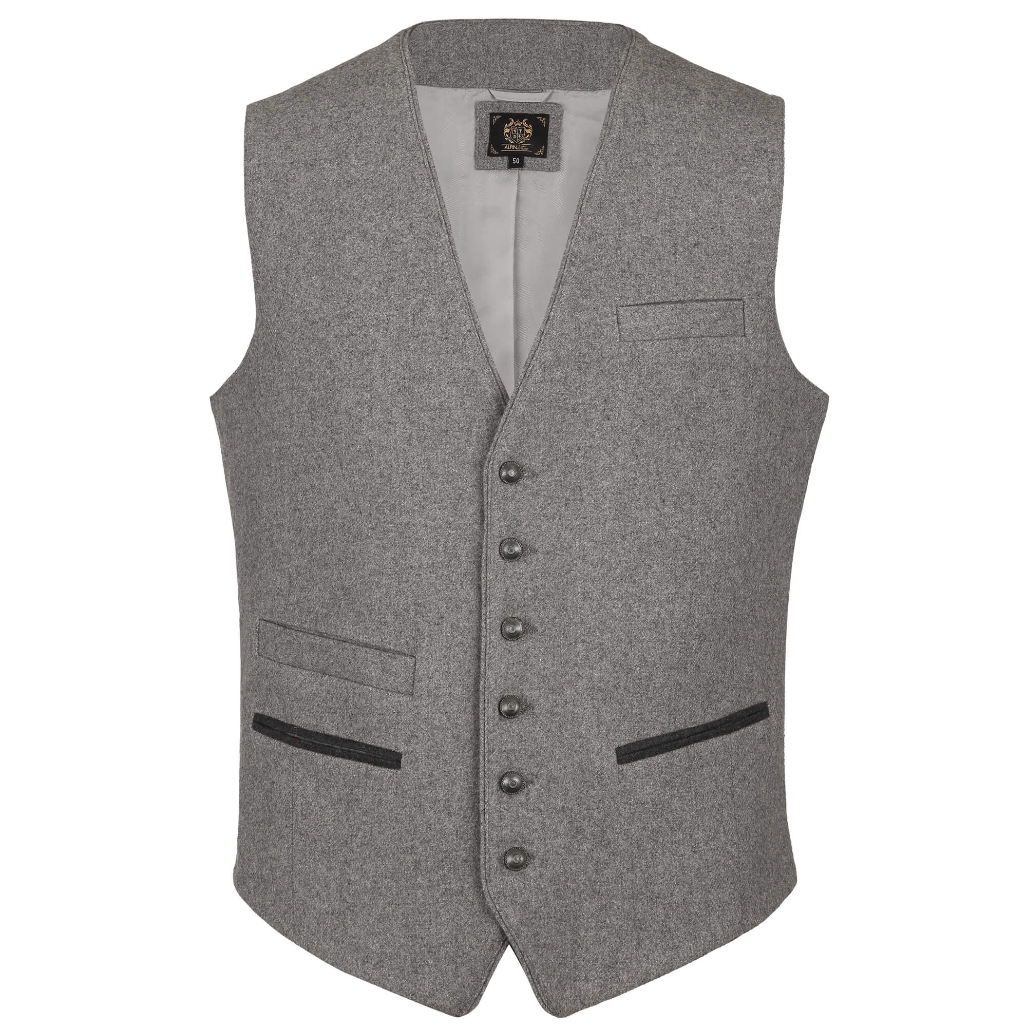 Herren Trachtengilet "Nico", Hellgrau
