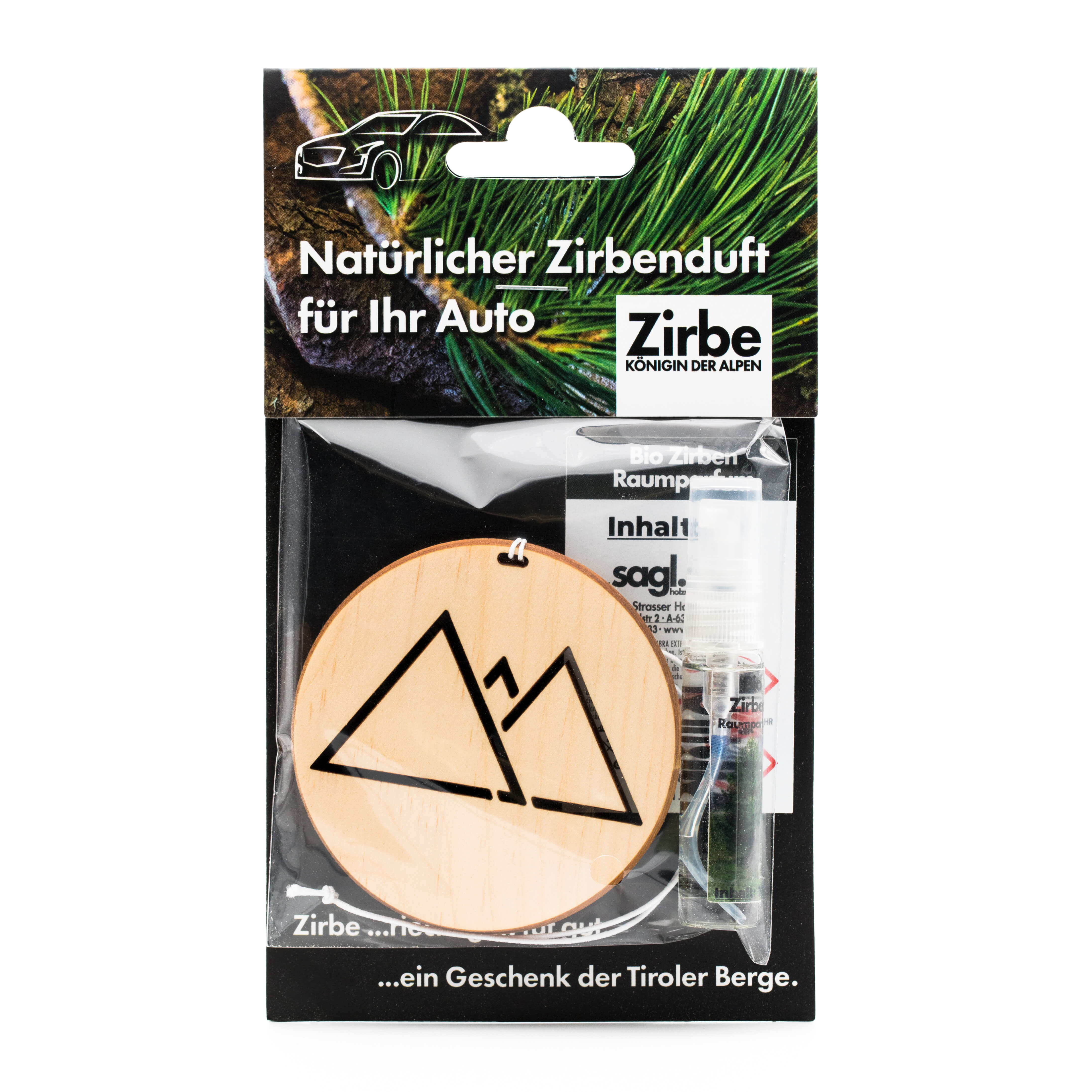 Autoduft aus Zirbe "Berg Symbolik"
