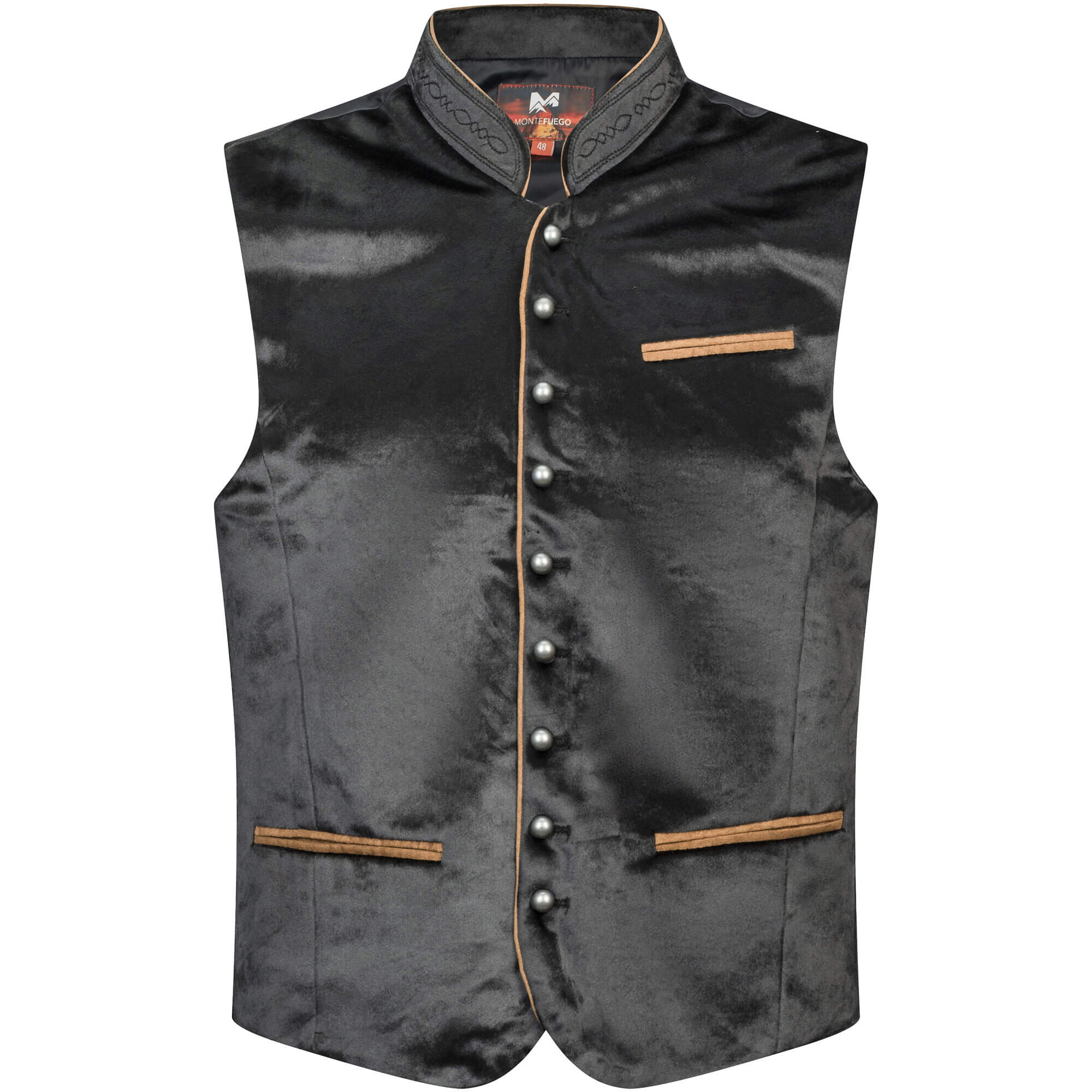 Herren Samtgilet, Schwarz