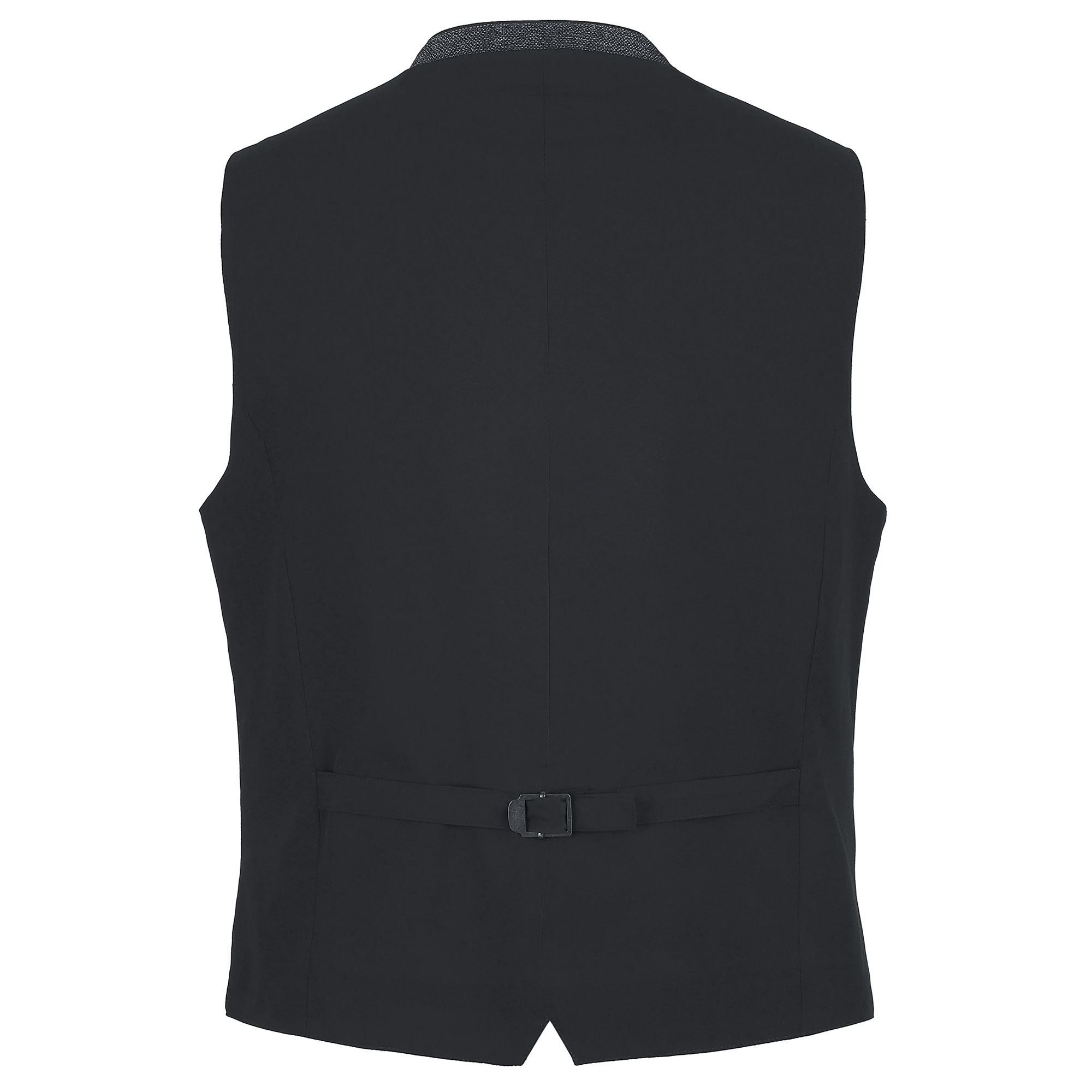 Hinteransicht des Herren Trachtengilet "Felix" in der Farbe Grau-Blau