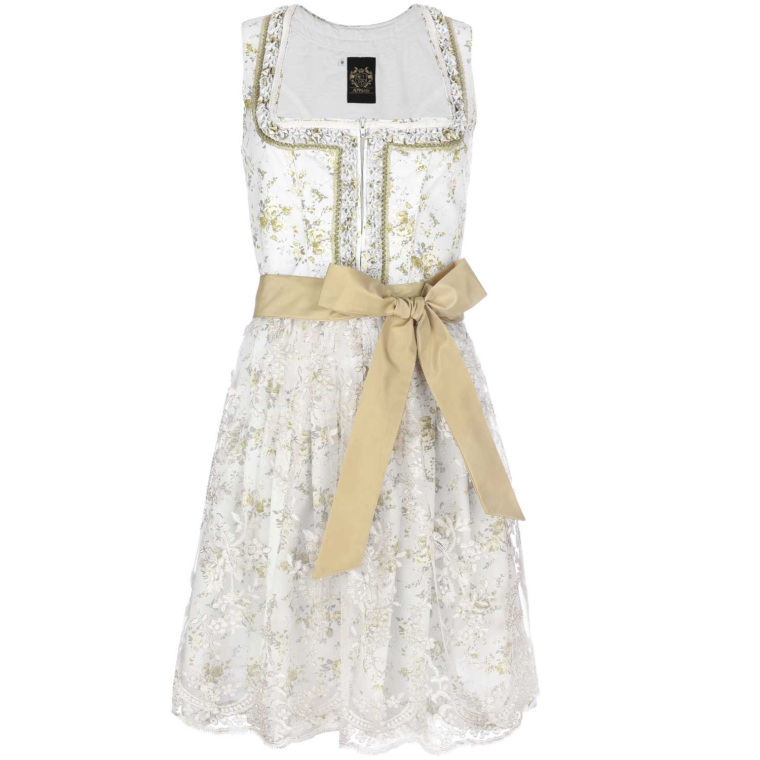 Vorderansicht des Damen Dirndls "Marina", in der Farbe Creme