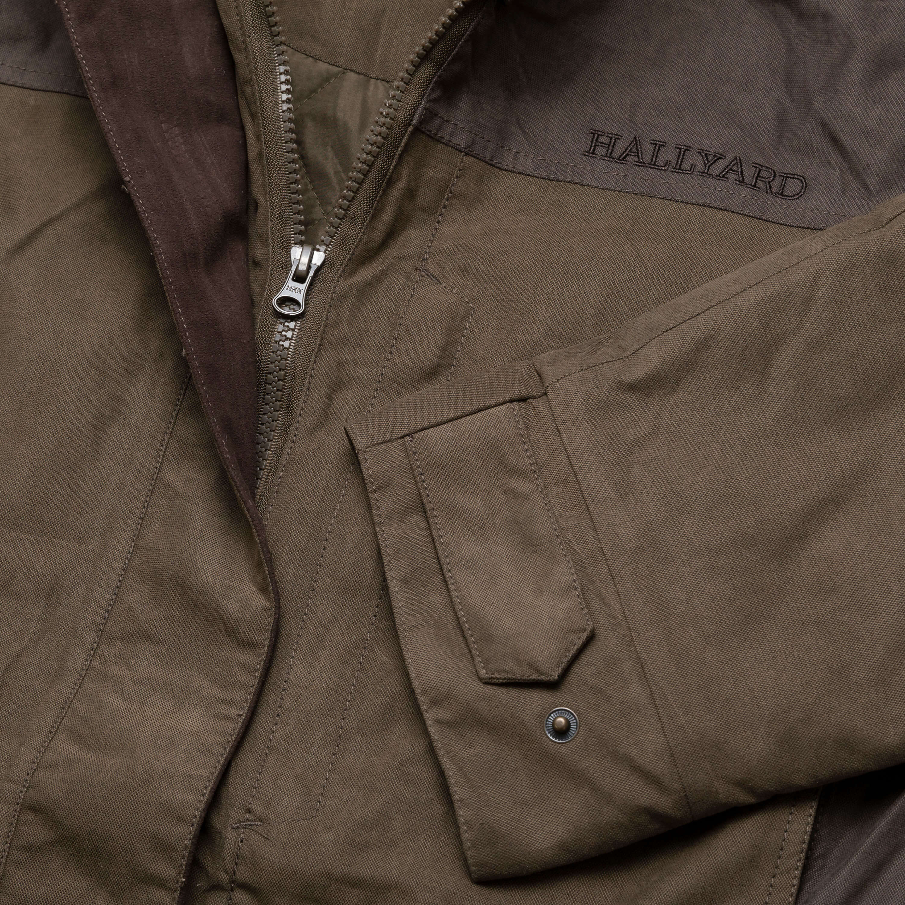 Detailansicht der Damen Jagdjacke "Boville" in der Farbe Grün