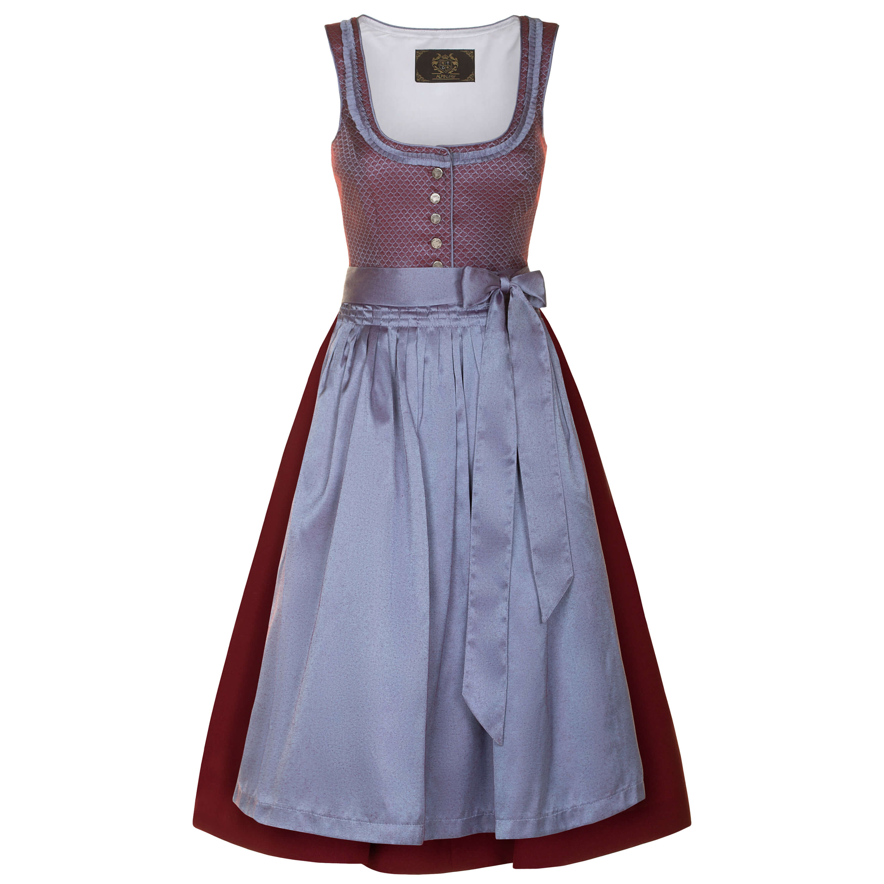 Damen Dirndl "Bianca", Blau-Rot