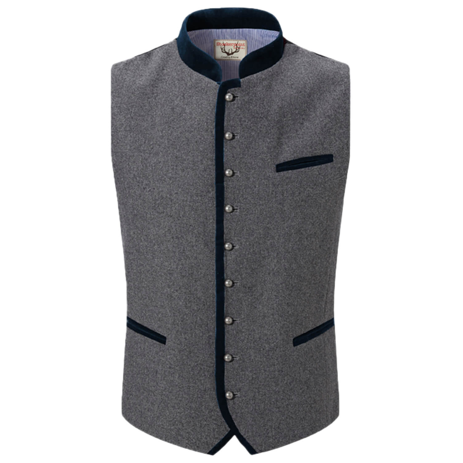 Herren Gilet "Alonso", Grau-Blau