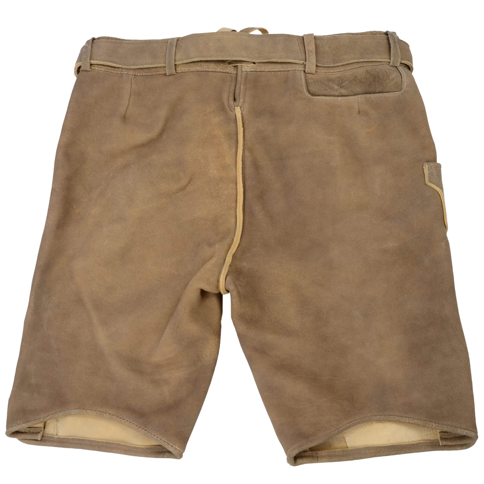 Hinteransicht Herren Lederhose "Steiermark" in Hellbraun