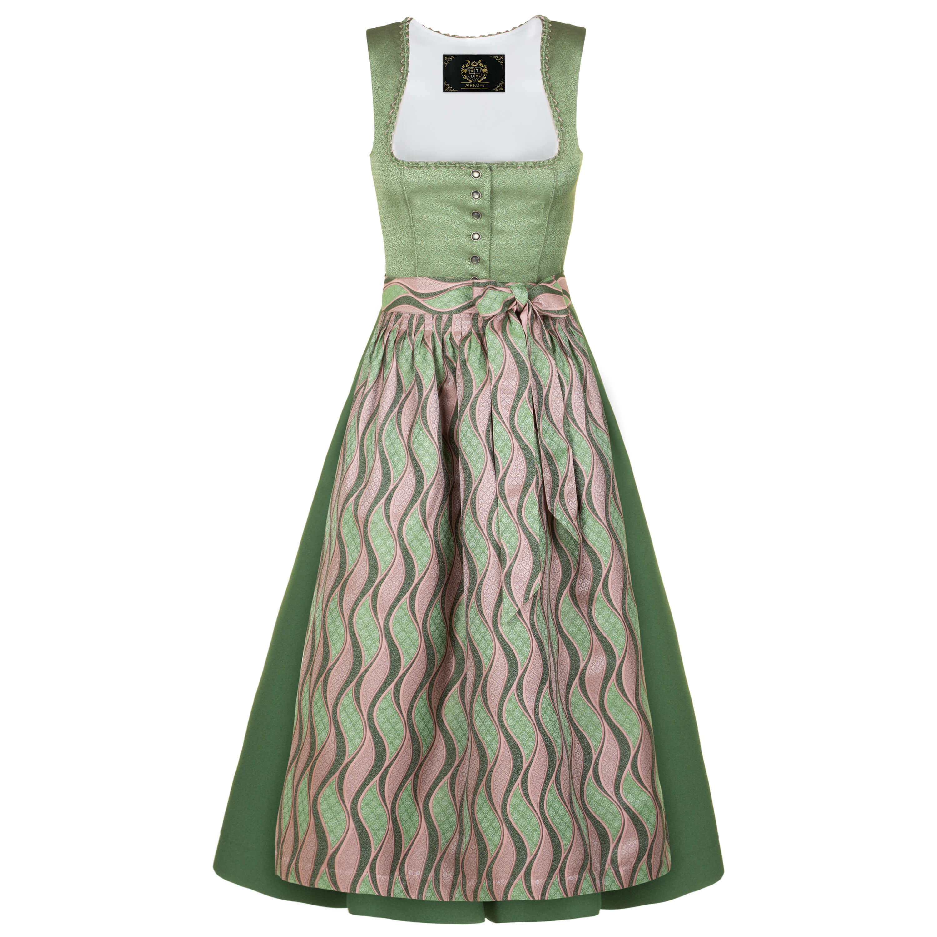 Damen Dirndl "Gianna", Grün-Rosa