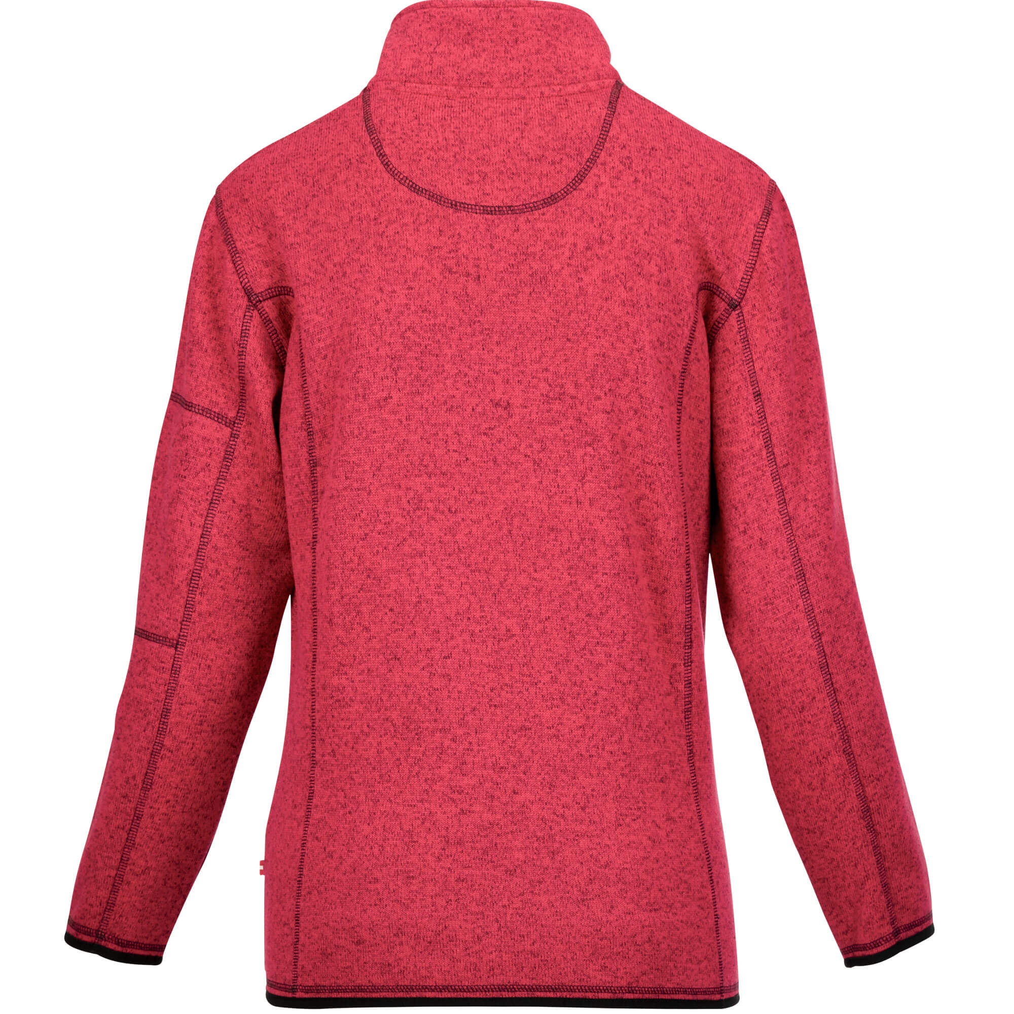 Hinteransicht der Damen Strickfleece Jacke "Montefuego" in der Farbe Magenta