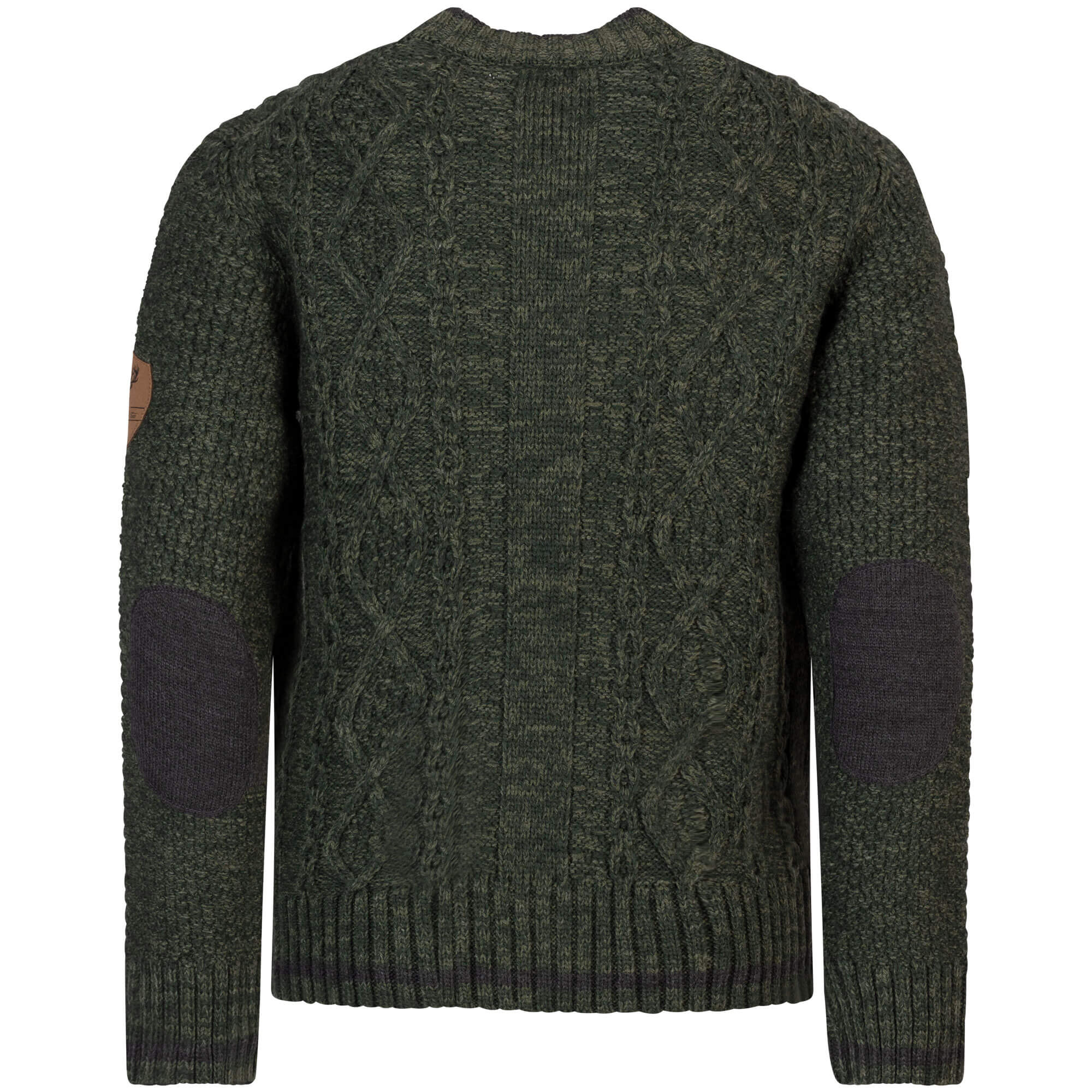 Rückansicht der Kinder Strickjacke Anton mit Knöpfen in der Farbe "Grün"