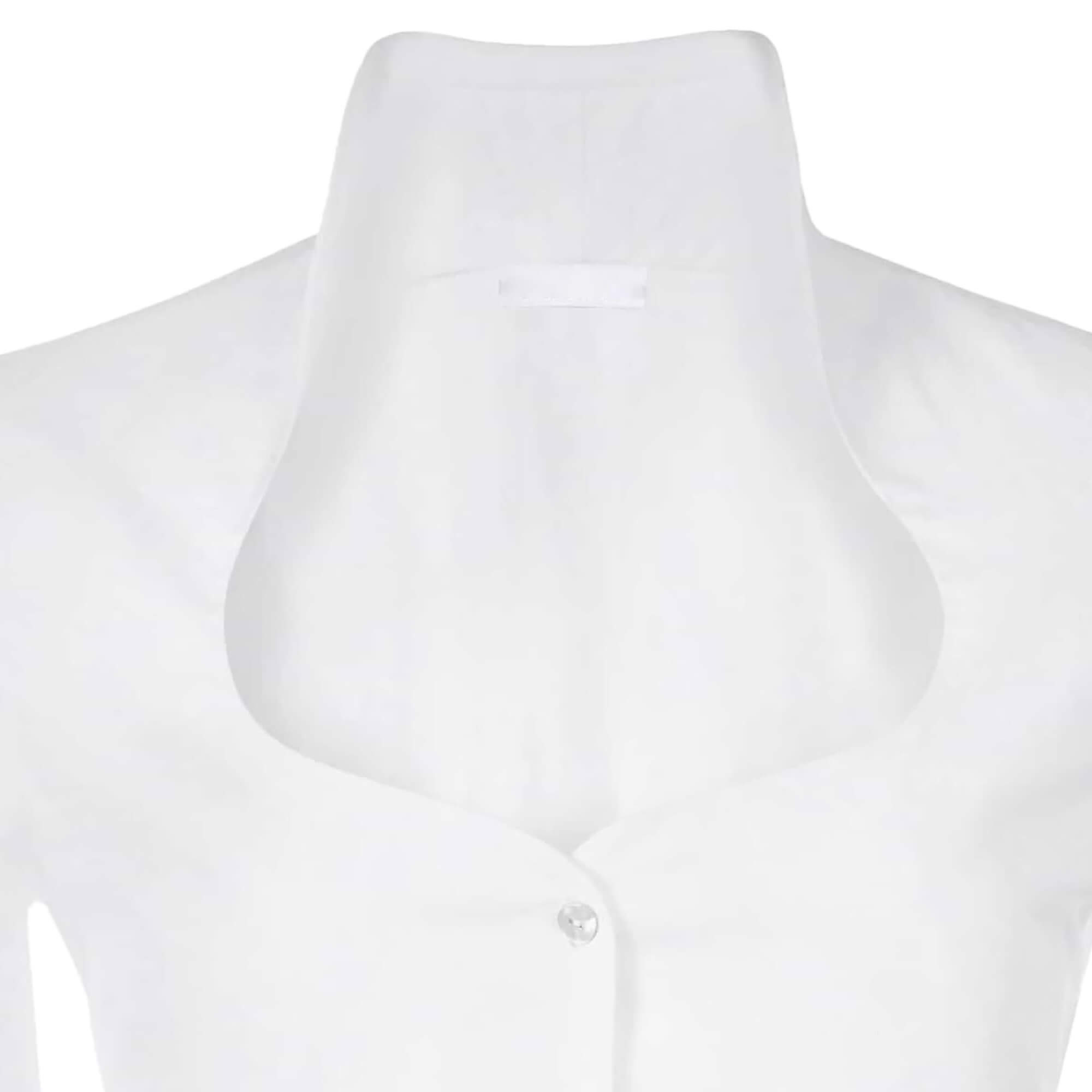 Detailansicht der Damen Trachtenbluse "Petra" in der Farbe Weiß