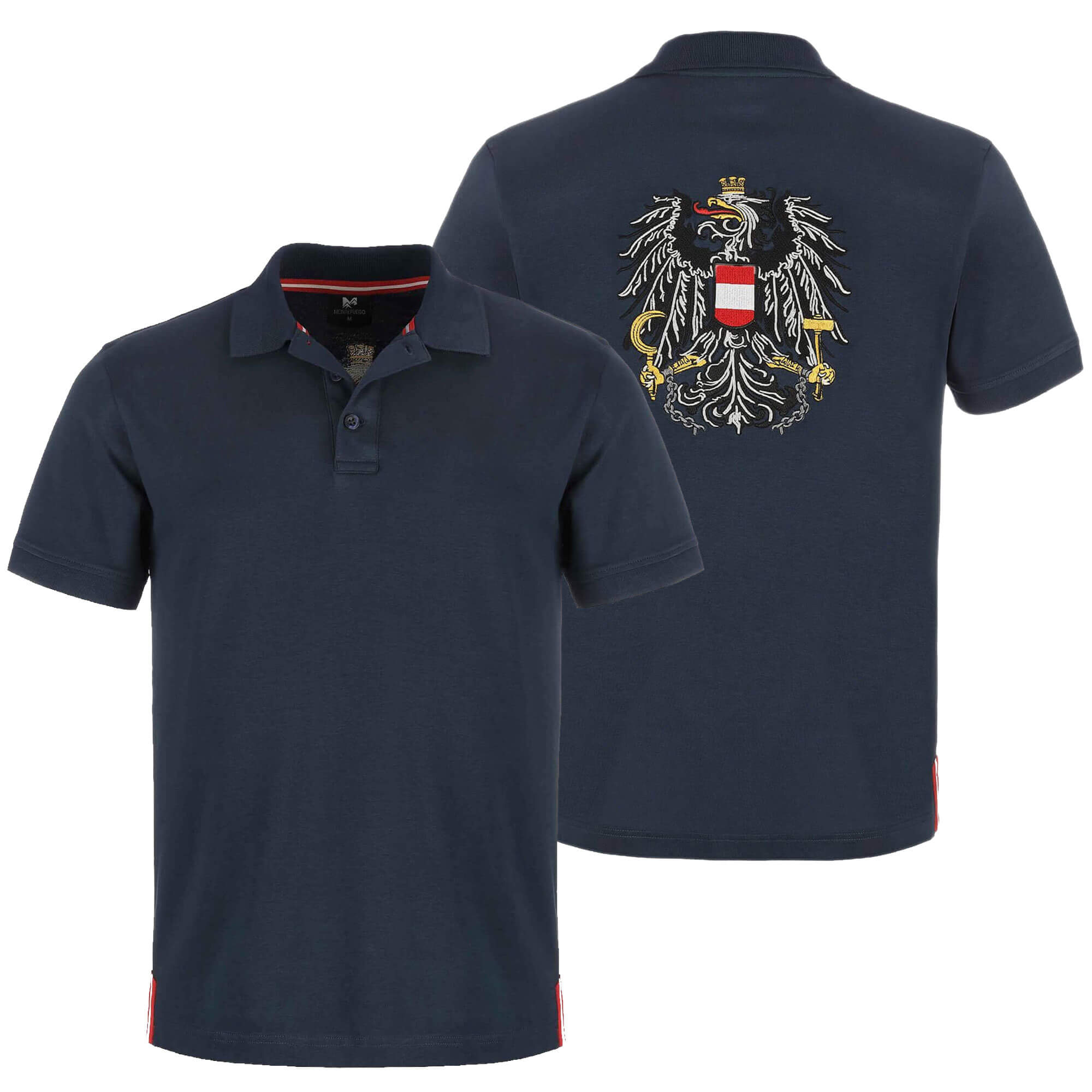 Herren Poloshirt "Österreich", Blau