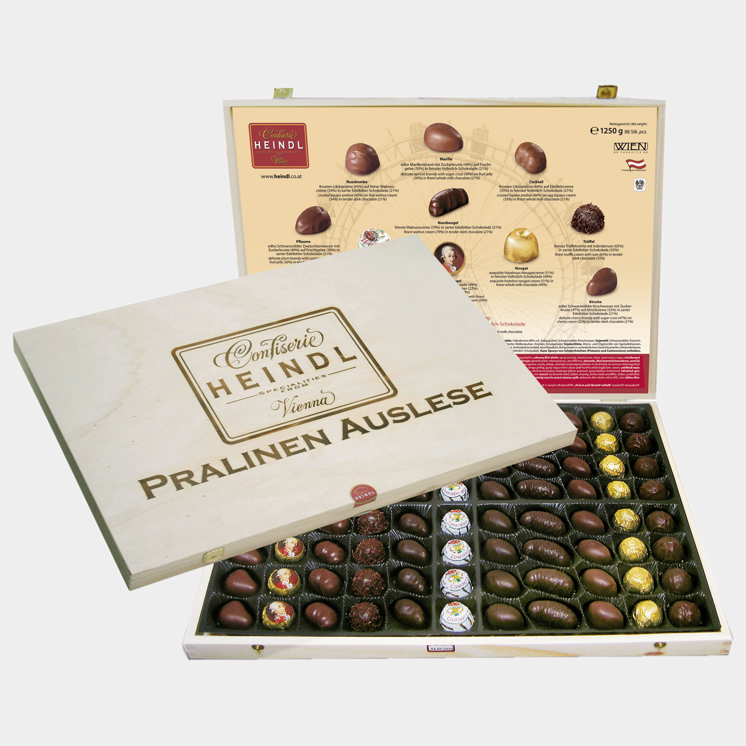 Feinste Pralinenauslese von Heindl, 1250g