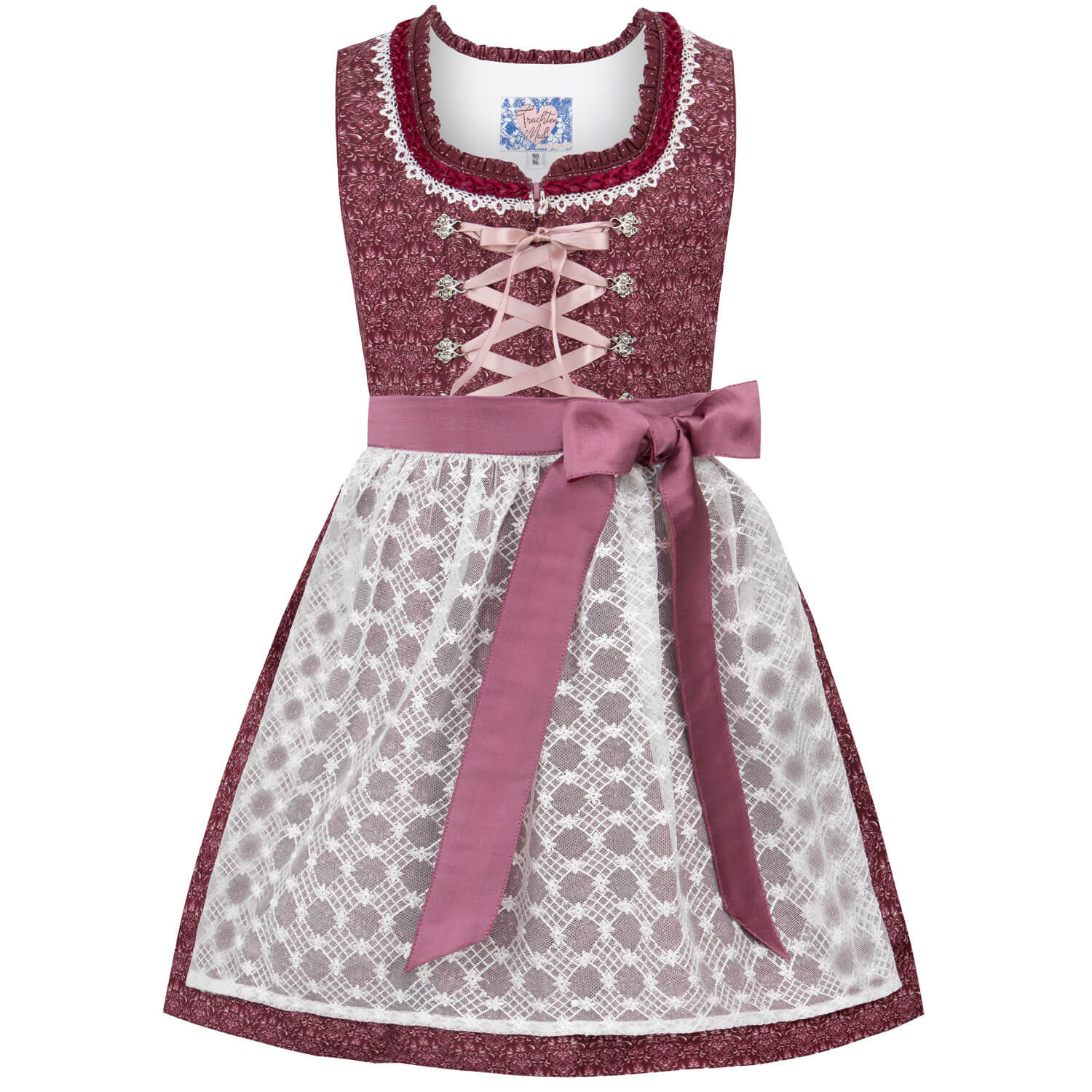 Kinder Dirndl "Kaja", Bordeaux