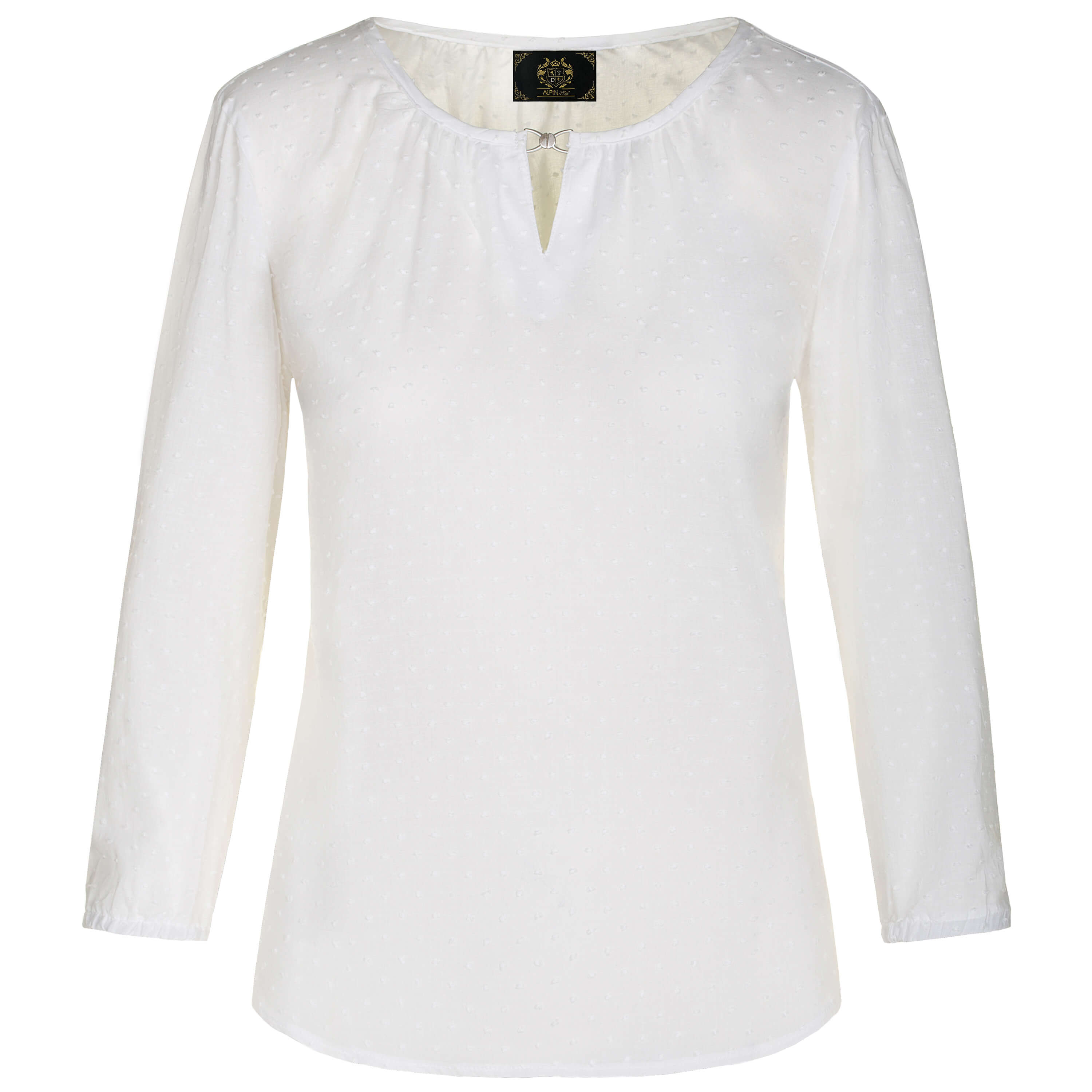 Vorderansicht der Damen Bluse "Mani" in der Farbe Weiß