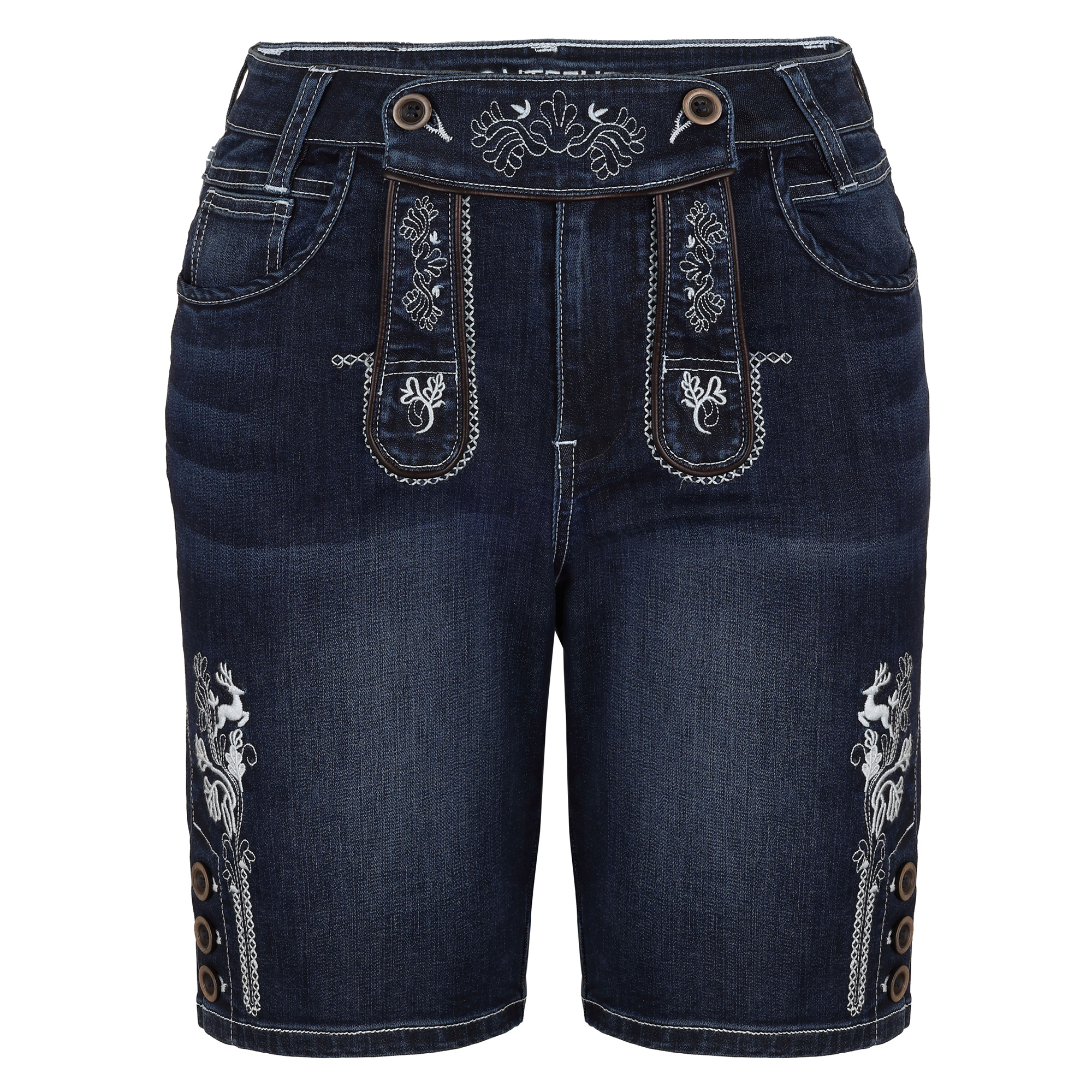Damen Trachtenhose "Melina" kurz, Dunkelblau-Navy