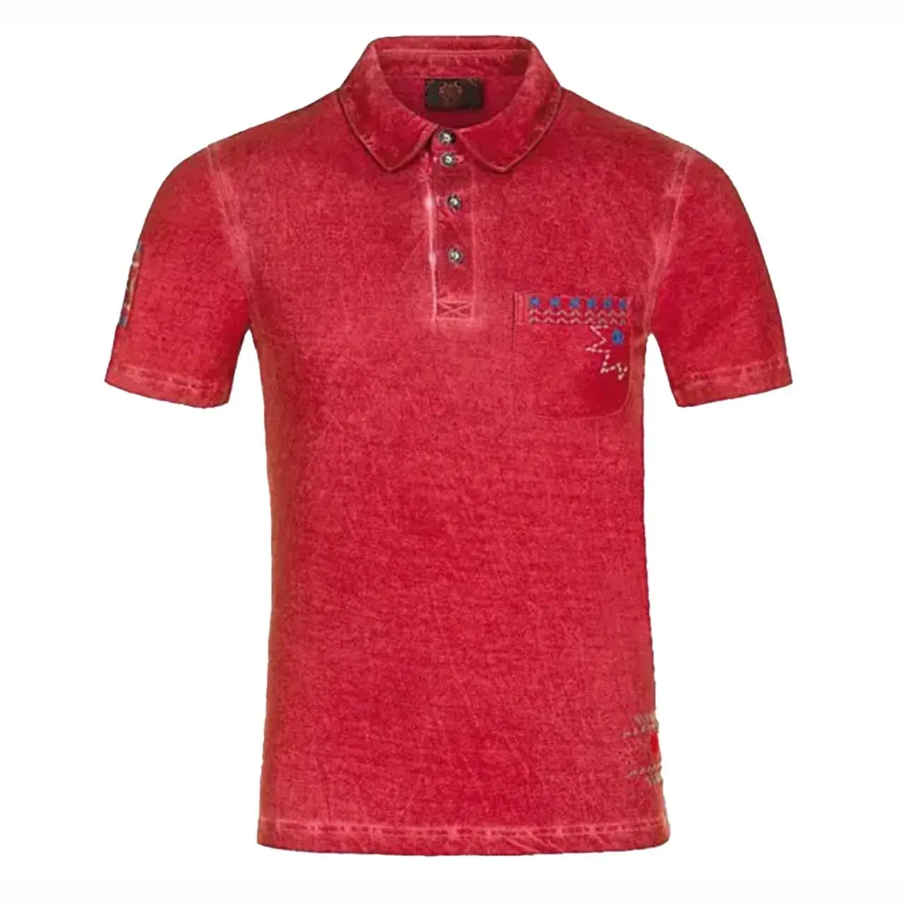 Vorderansicht des Herren Poloshirts "Cambin", in der Farbe Rot