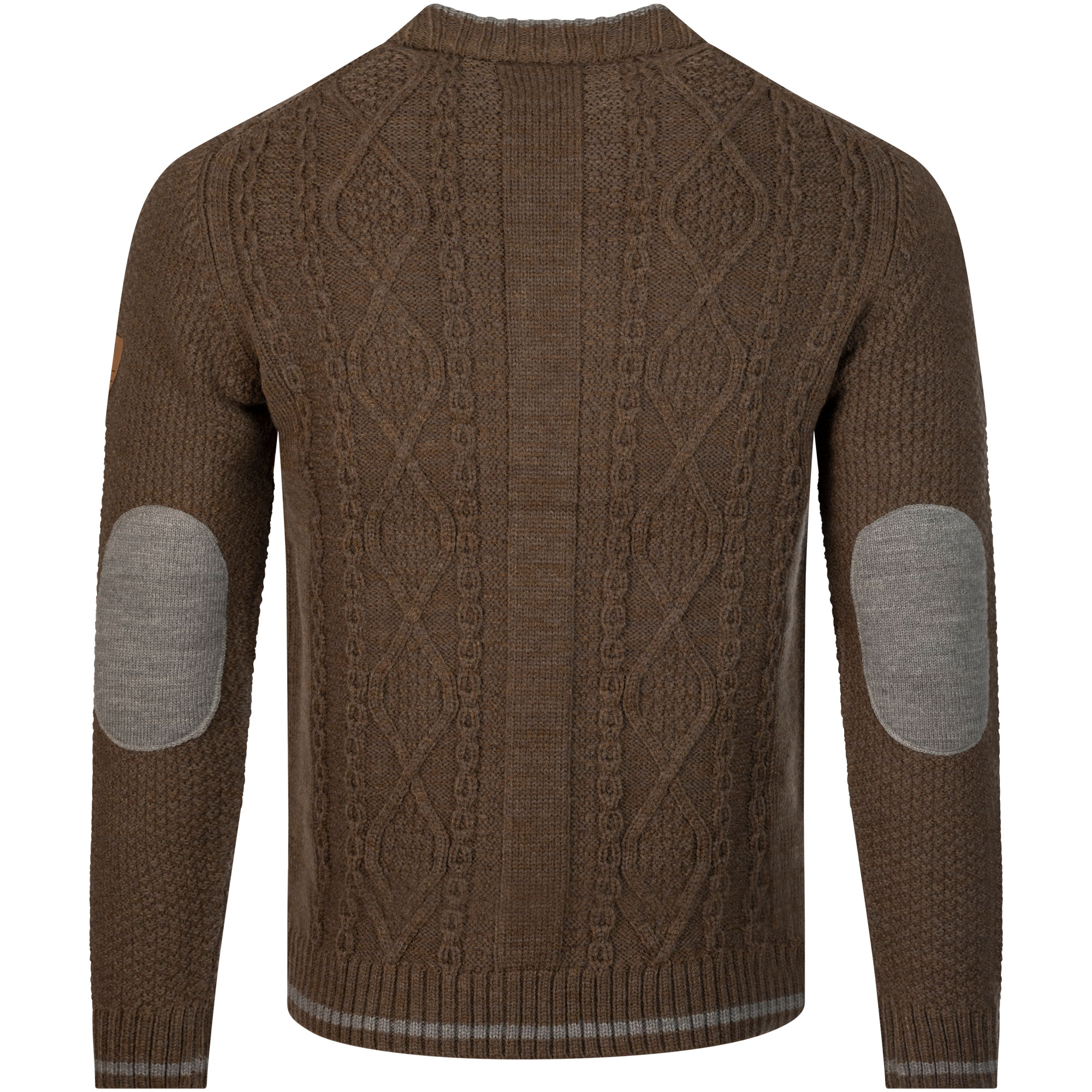 Rücksansicht Herren Strickjacke "Anton" in der Farbe Braun