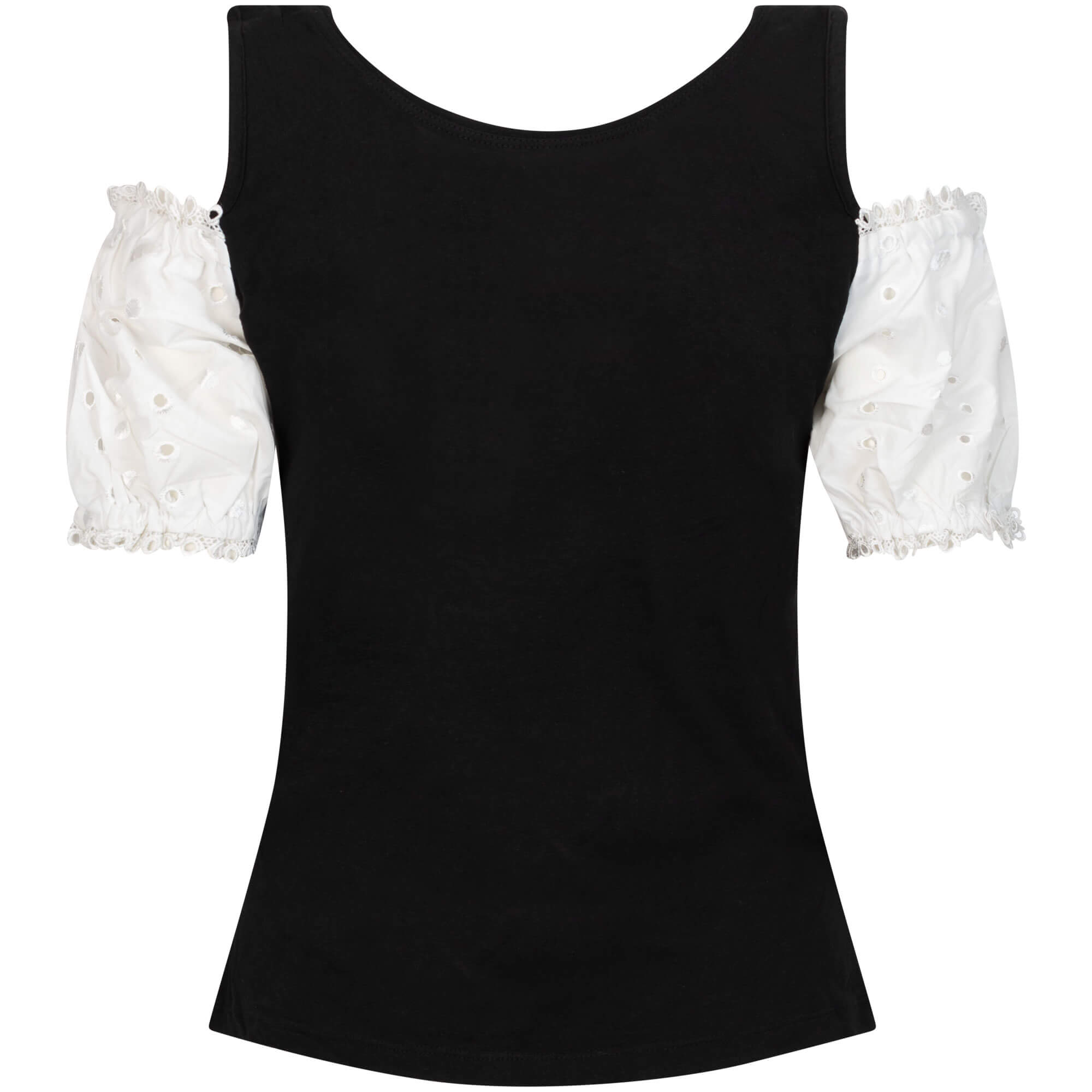 Rückansicht des Damen Landhausshirt "Maylina", in der Farben Creme, Rosa, Weiß, Schwarz