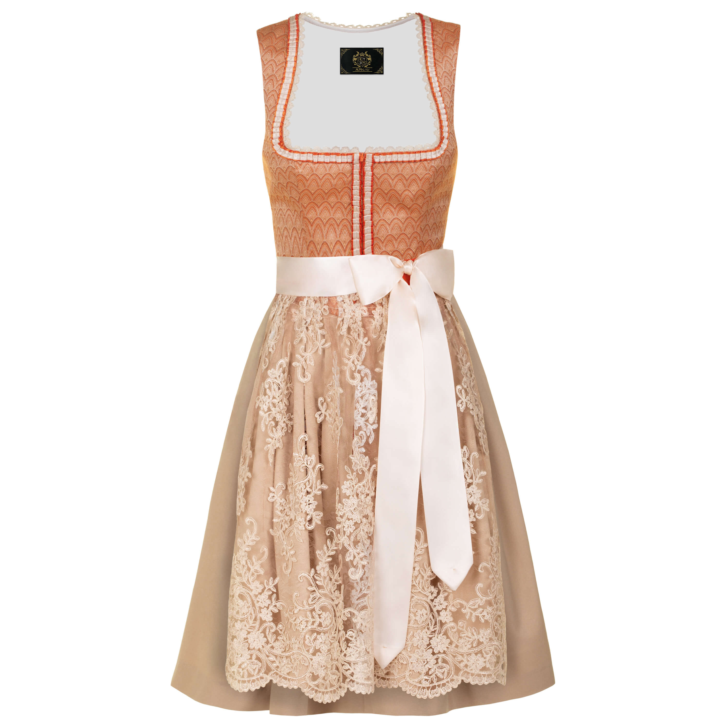 Damen Dirndl "Odette", Orange