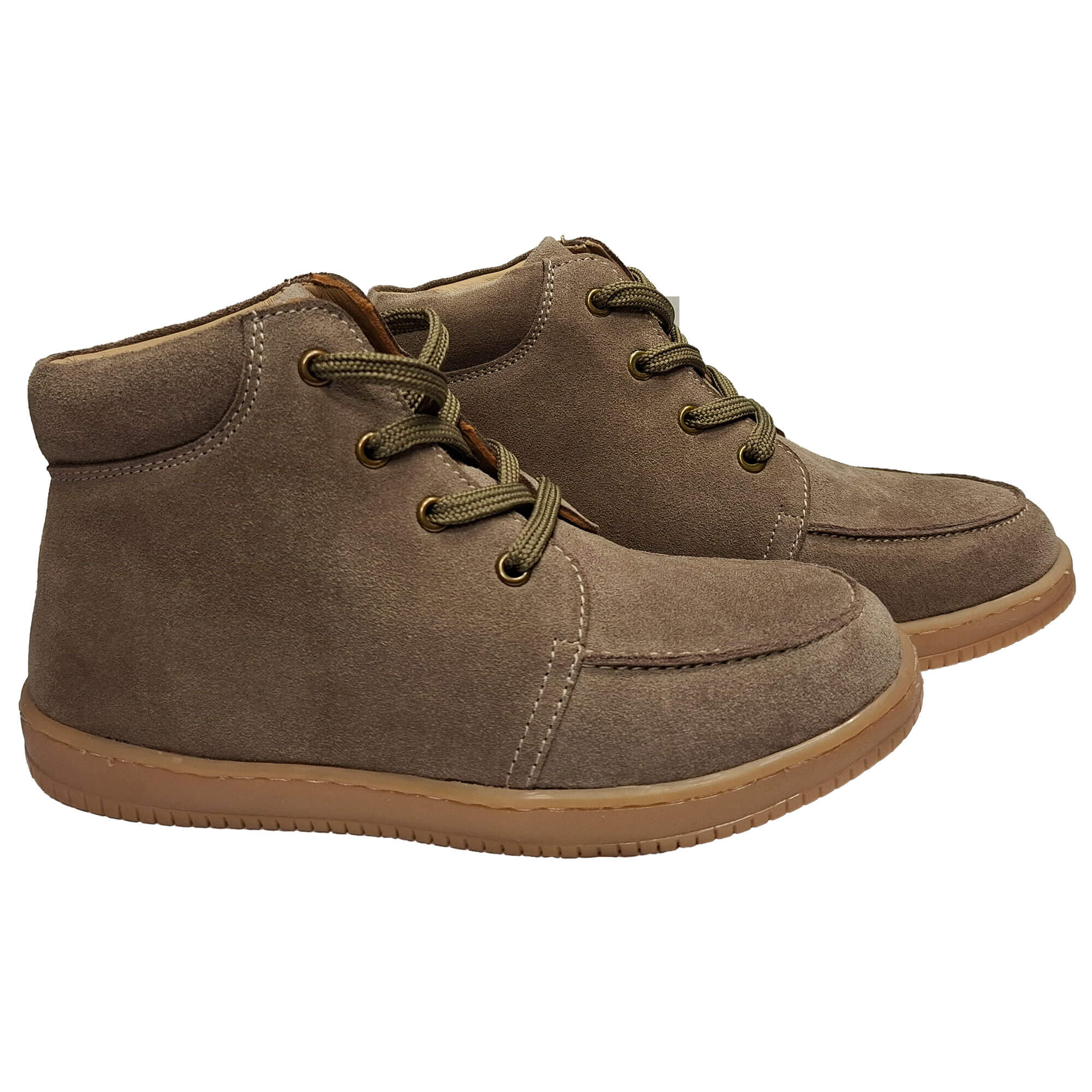 Seitennsicht der Jungen Schuhe, in der Farbe Sand, Paarweise