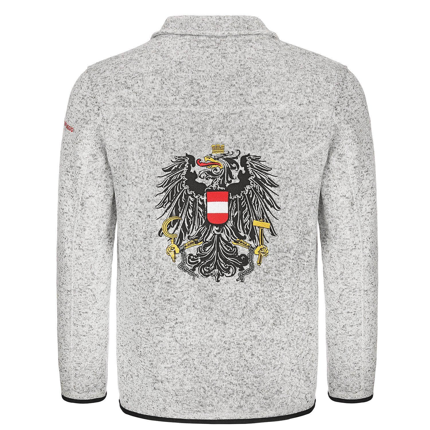 Damen Strickfleece Jacke "Österreich", Anthrazit